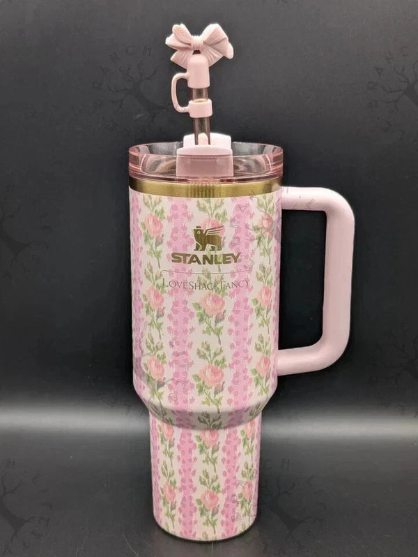 Stanley X Love Shack Fancy 40Oz TUMBLER Blooming Heirloom USA FAST DELIVERY